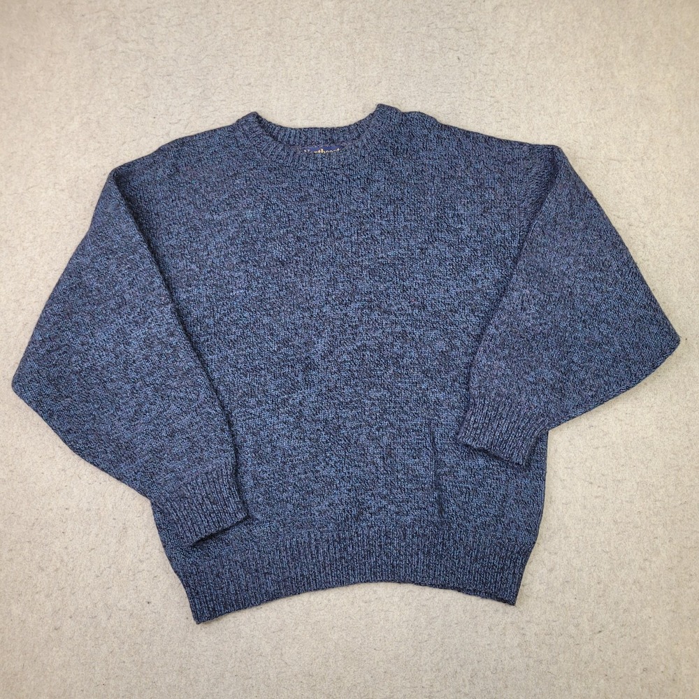 Vintage Northeast Outfitters Wool Sweater Mens XLT Blue Crew Neck Pullover‎